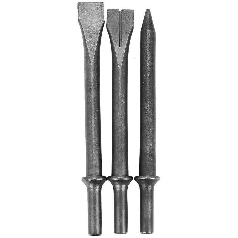 3 Pcs 7 Inch Length Air Hammer Punch Chipping Chisel Long Bit Set