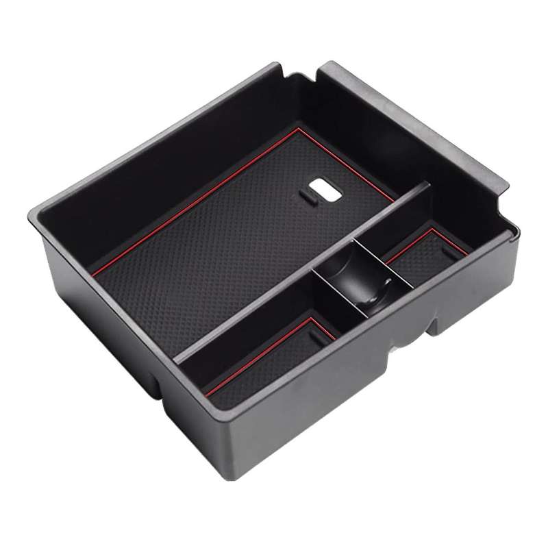 Console Armrest Storage Box Holder for Hyundai Santa Cruz 2022 + Red