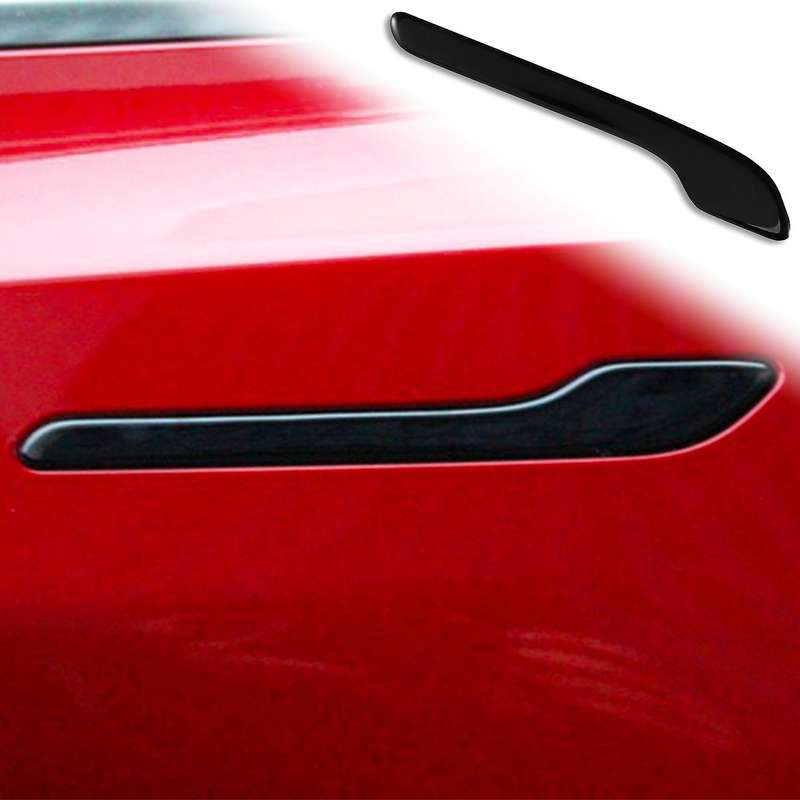Car Door Handle Stickers for Tesla Model 3, 3d Decal 4pcs (black)