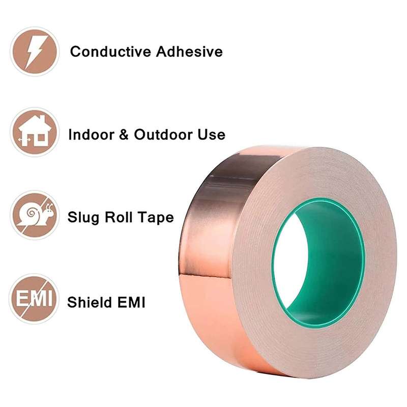 Copper Foil Tape 20mx30 Mm Wide Adhesive Copper Foil Tape Barrier