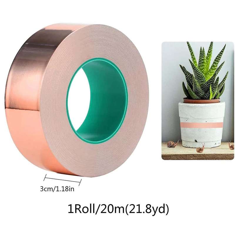 Copper Foil Tape 20mx30 Mm Wide Adhesive Copper Foil Tape Barrier