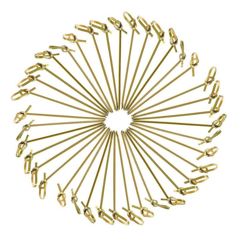 Cocktail Sticks 300 Pcs Food Japaneses Style Bamboo Knotted Skewers