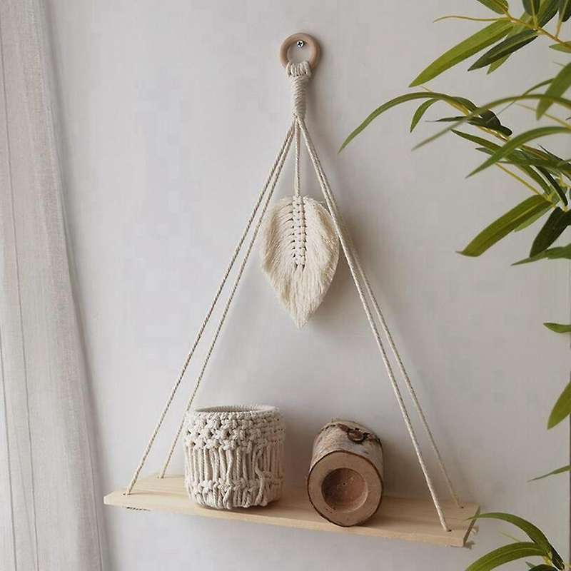 Wall Hanging Shelf Wood Floating Storage Hanger for Home Wall Decor