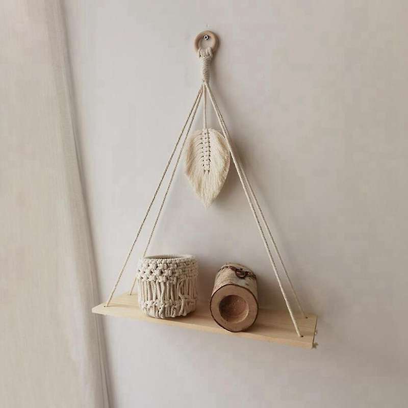Wall Hanging Shelf Wood Floating Storage Hanger for Home Wall Decor