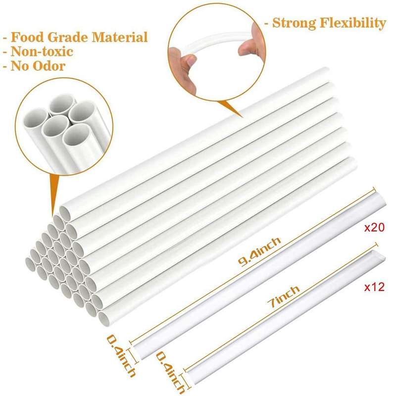 20 Cake Stick Support and 12 Stacking Pins, 4 Separator and Scrapers