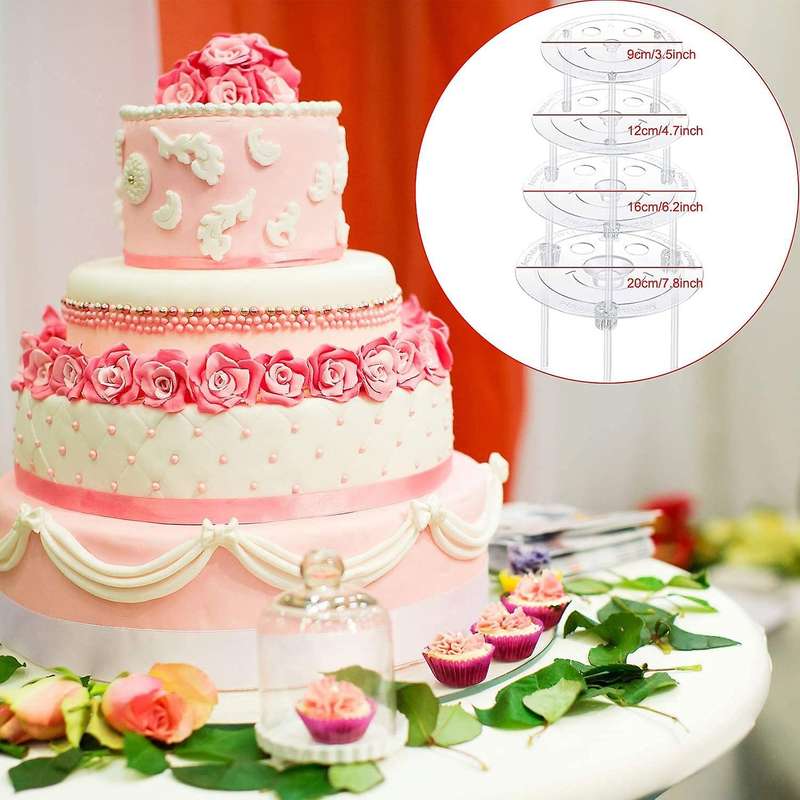 20 Cake Stick Support and 12 Stacking Pins, 4 Separator and Scrapers