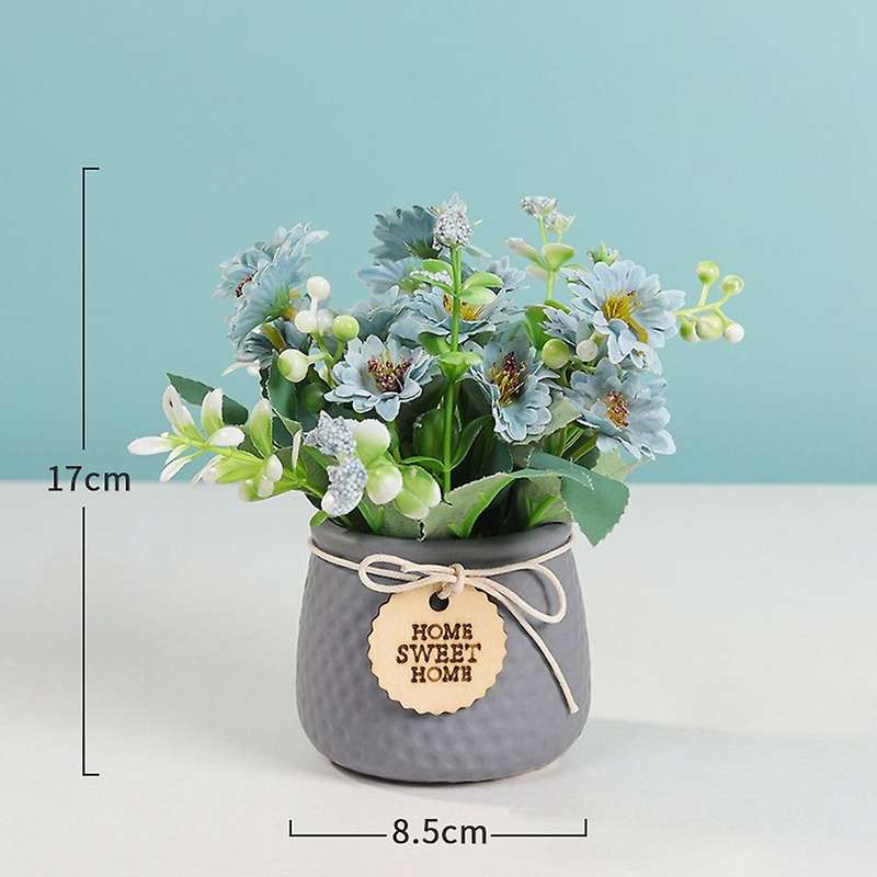 Nordic Cineraria Simulation Flower Potted Decoration , Grey