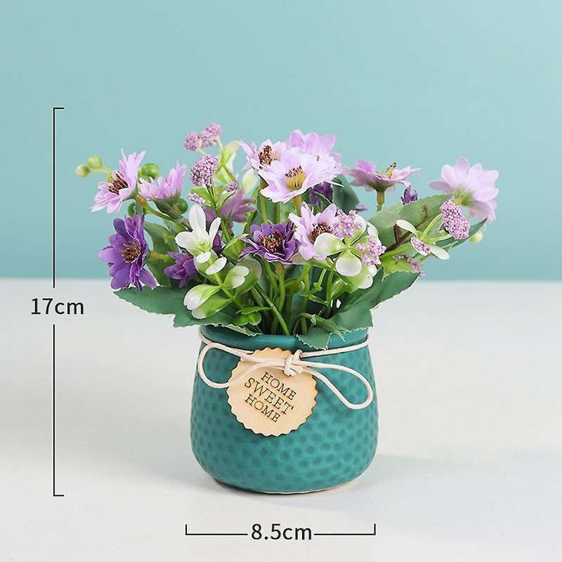 Nordic Cineraria Simulation Flower Potted Decoration , Green