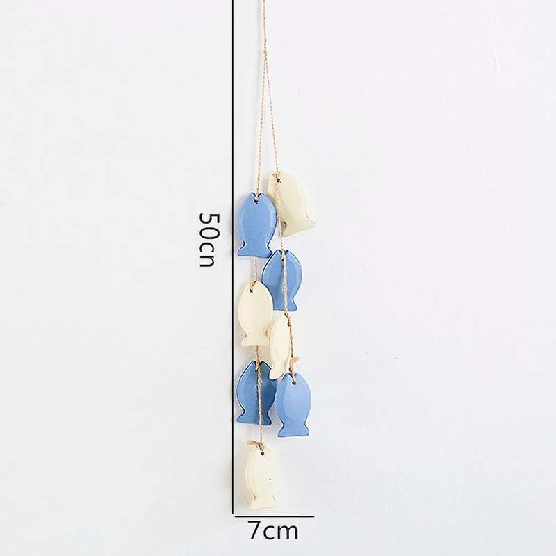 Mediterranean Decorative Fish String Pendant Home Fish String , C