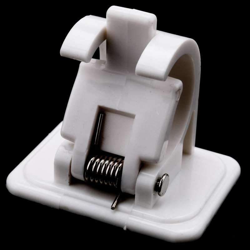 10 Pcs Self Adhesive Hooks Rod Bracket Hanging Rod Clip Wall Hooks