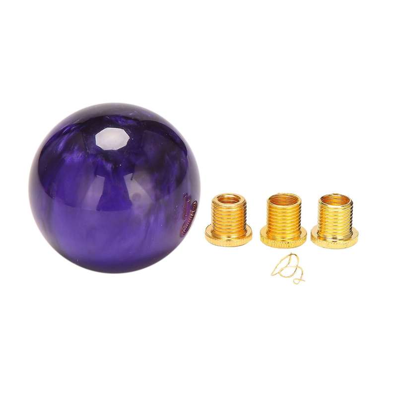 Acrylic Shift Knobs with 3 Adapter for Manual Car Purple