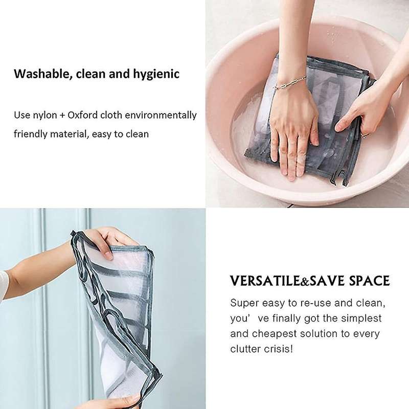 3pcs Wardrobe Clothes Organizer,7 Grids Foldable Closet Organizer Box
