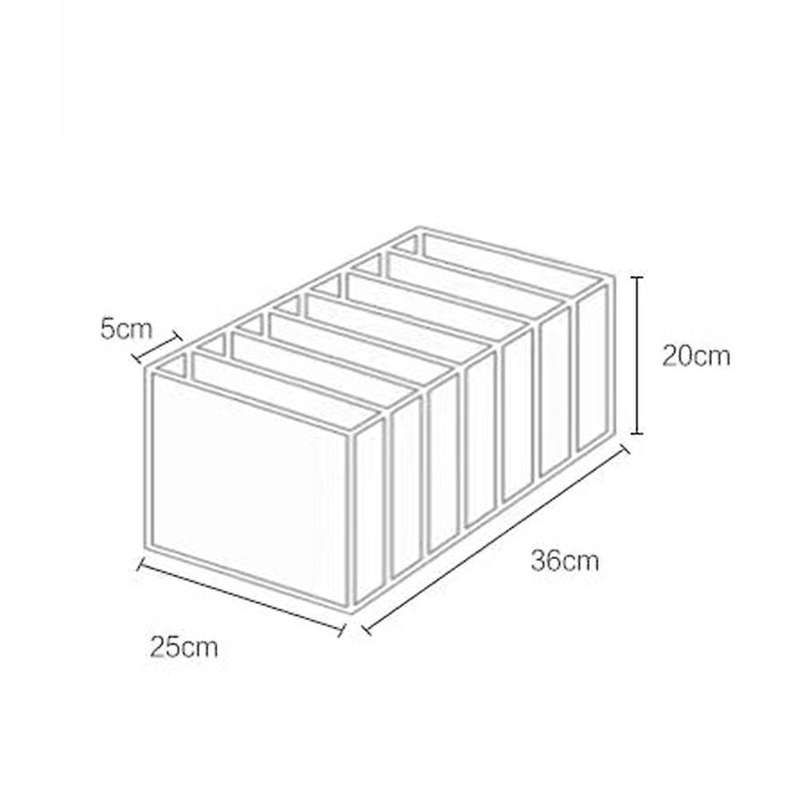 3pcs Wardrobe Clothes Organizer,7 Grids Foldable Closet Organizer Box