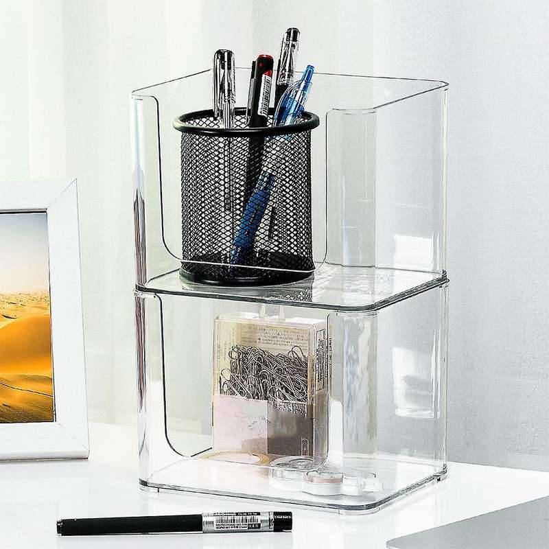 Make Up Storage Box Large-capacity Transparent Can Be Superimposed S