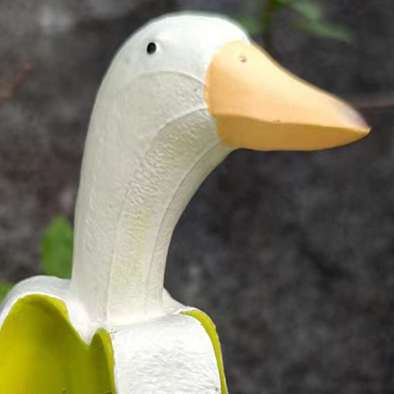 Creative Banana Duck Statue, Yard Garden Decor Home Desk Decoration