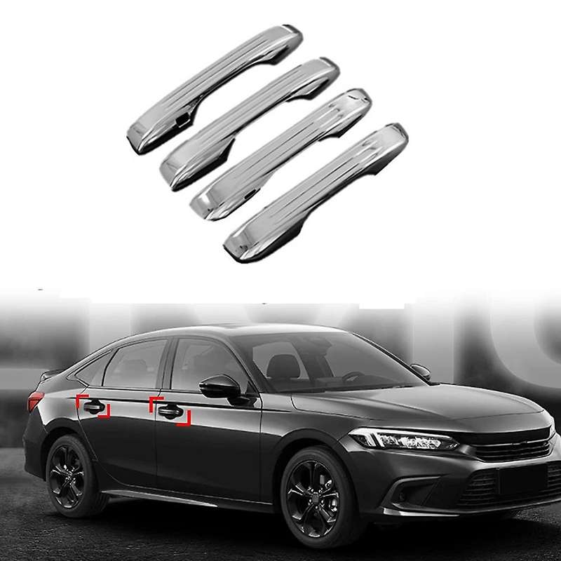 For Honda Civic 11th Gen 2022 Chrome Car Door Handle Cover Trim