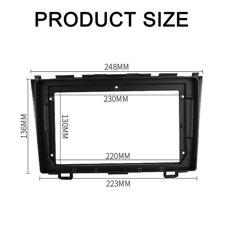 Car Radio Fascia for Honda Crv 08-11 9inch Stereo Panel Dashboard Kit