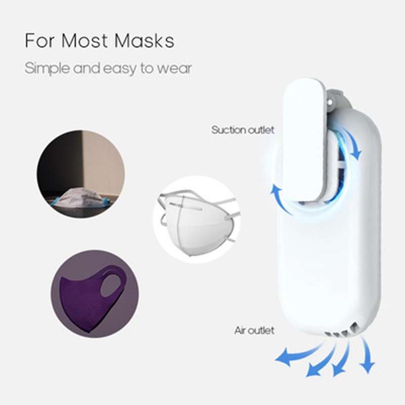 Reusable Fan for Face Mask Clip-on Air Filter Usb Exhaust Mini Fans