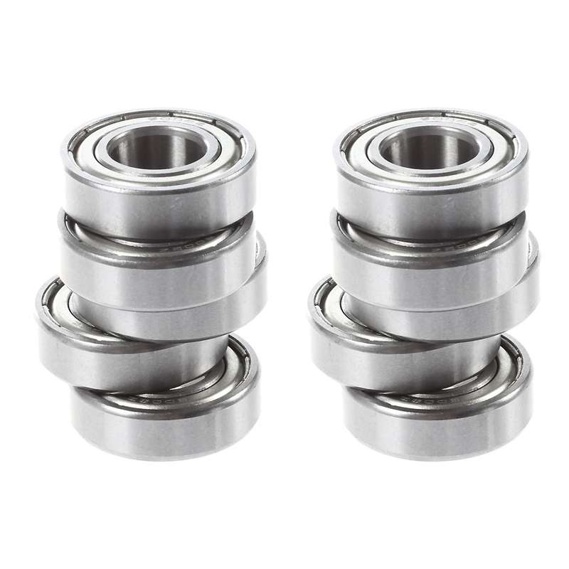 6002z 15 X 32 X 9 Mm Shielded Metal Ball Bearings 10 Pcs, Silver