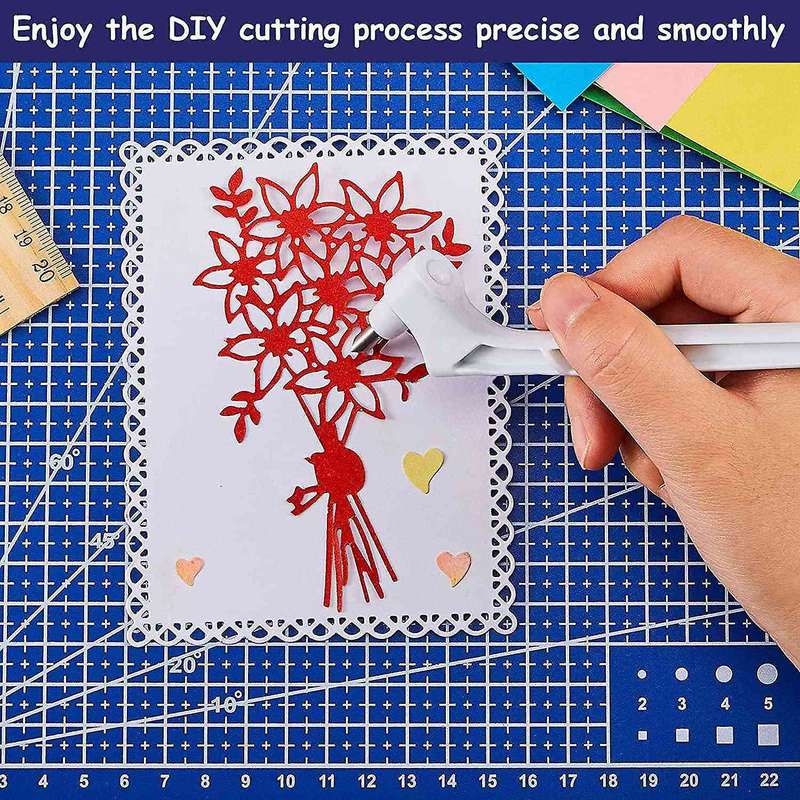 3 Pieces 360 Rotating Craft Cutting Tools Set with 9 Pcs Rotating