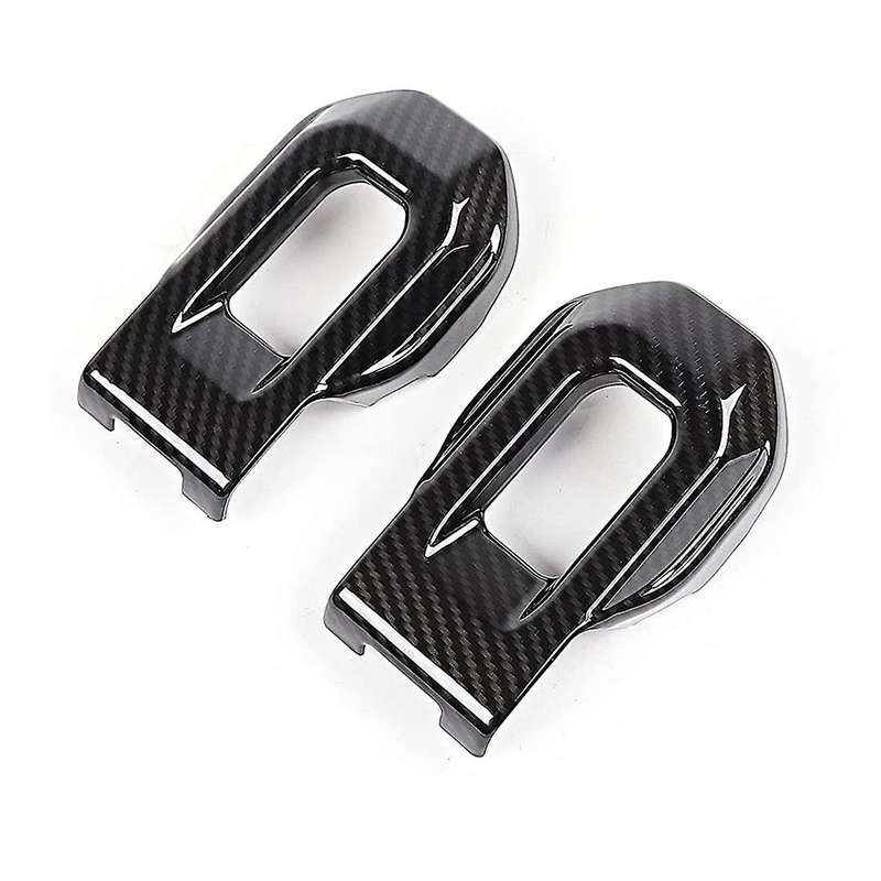 Hood Latch Lock Catch Brackets Cover for 2018-2022 Jeep Carbon Fiber
