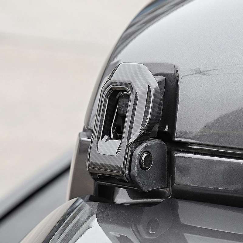 Hood Latch Lock Catch Brackets Cover for 2018-2022 Jeep Carbon Fiber