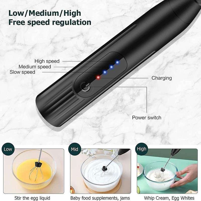 Milk Frother Electric Wand,for Coffee Cappuccino Latte Hot Chocolate