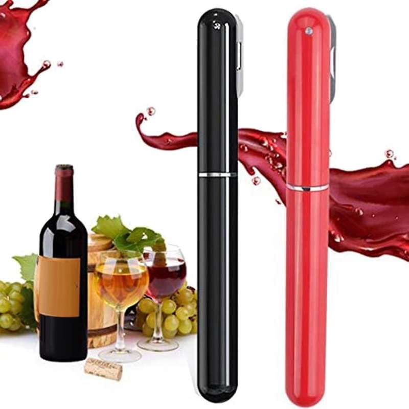 Enhanced Air Pump Wine Bottle Opener Pneumatic Corkscrew Black