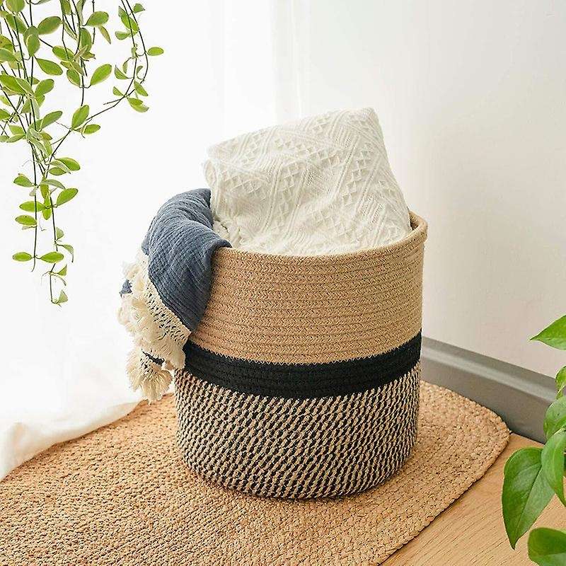 Organizer Basket Cotton Rope Woven Storage Box Cotton Rope Basket