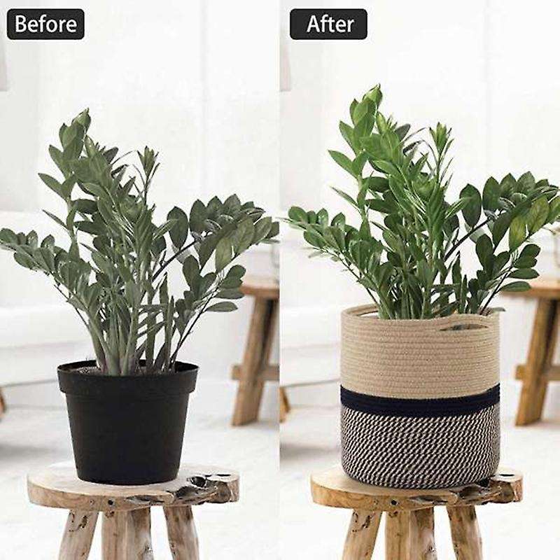 Organizer Basket Cotton Rope Woven Storage Box Cotton Rope Basket