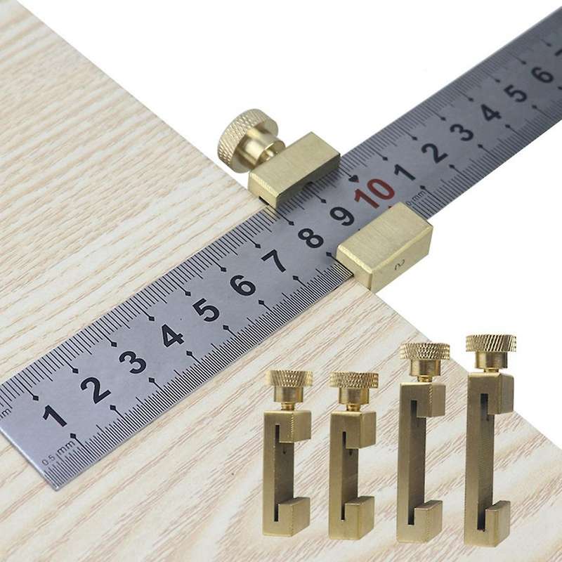 Adjustable Steel Ruler Positioning Block Angle Marking Gauge(type-a)
