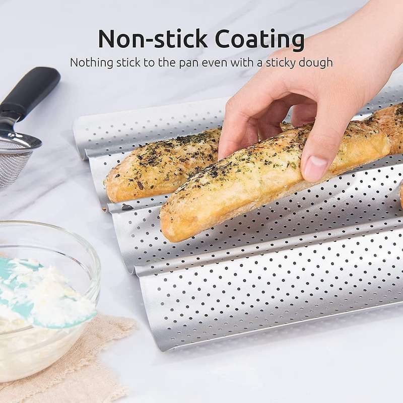 Perforated Pan 15 X 13 Inches Wave Baking Mold,nonstick