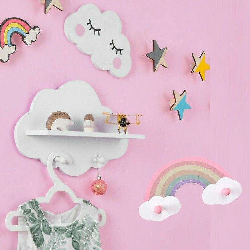 Creative Cloud Shape Pvc Storage Organizer Wall Mount Display Racks