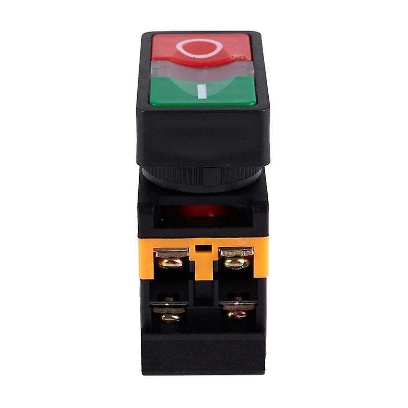 3x Ac 220v Yellow Light Momentary Push Button Switch 1 No 1 Nc