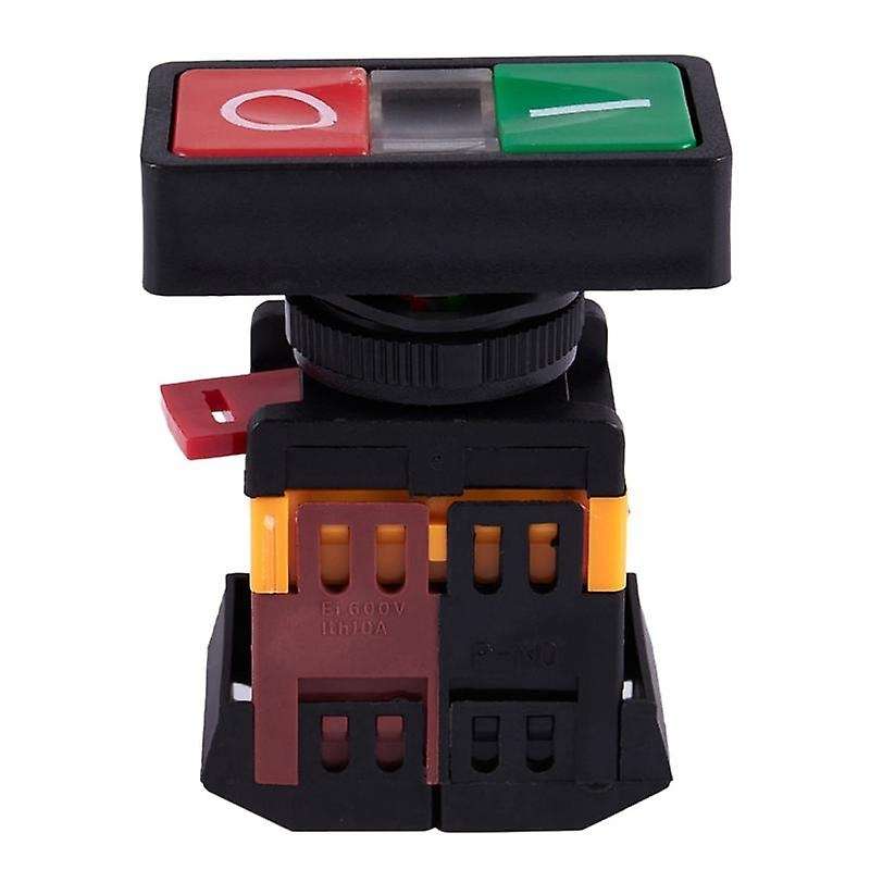 3x Ac 220v Yellow Light Momentary Push Button Switch 1 No 1 Nc