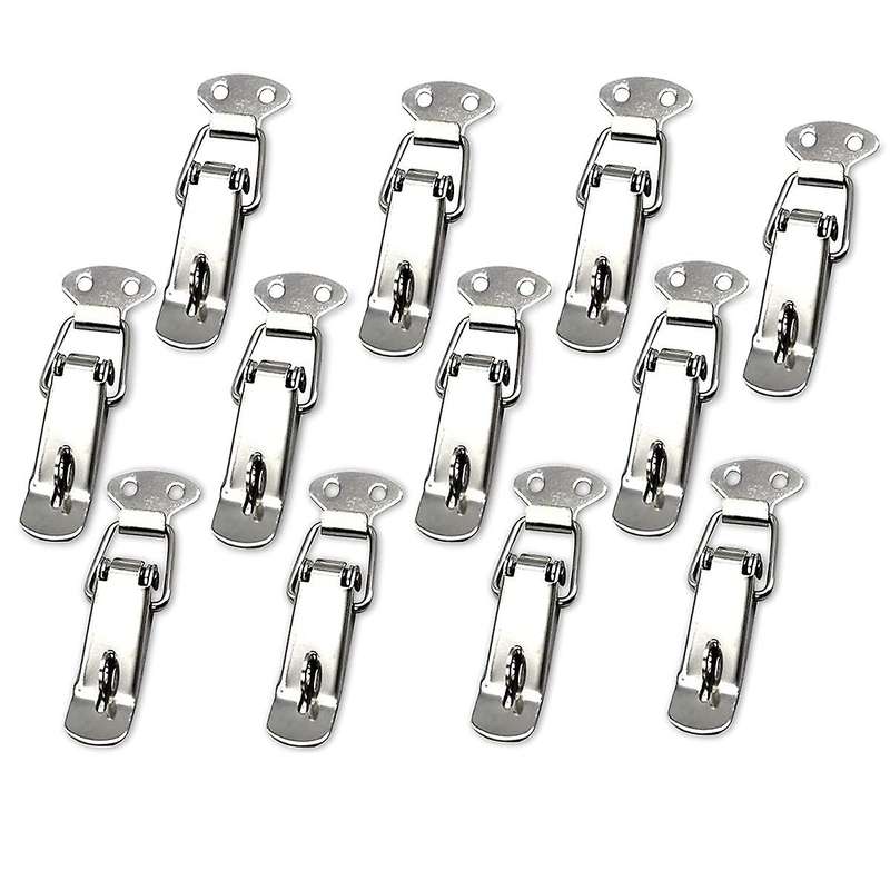 12pcs Stainless Steel Catch Clamp Clips for Case Toolbox Box Trunk