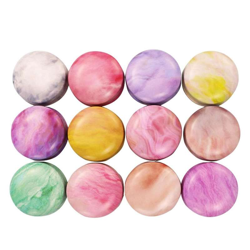 12 Pcs Mini Jars 0.5 Oz Tinplate Tin for Making Candles Lip Balm (a)
