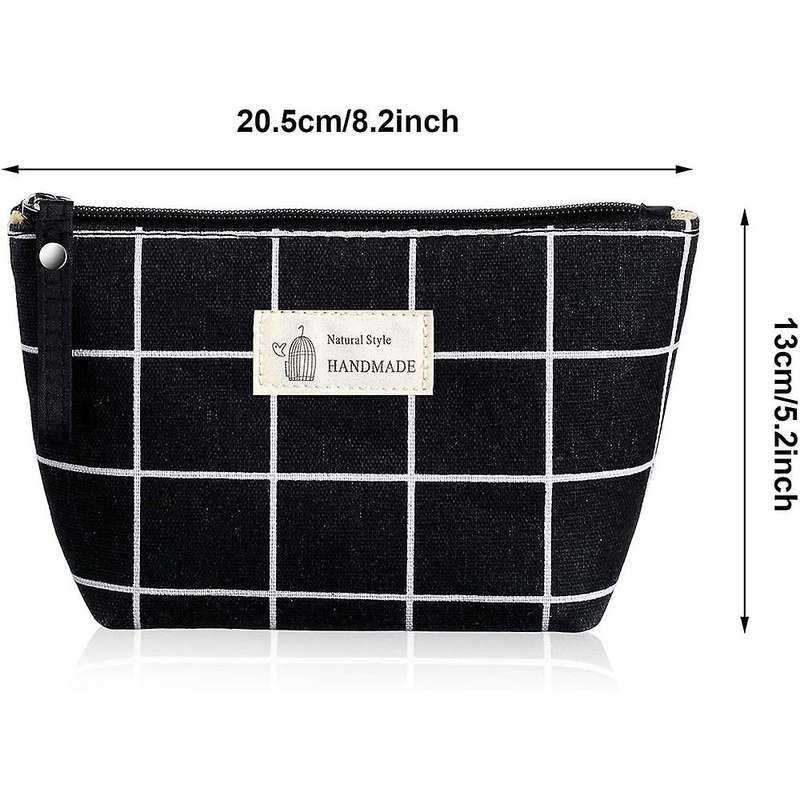4pcs Canvas Cosmetic Bags for Women Girl Vacation Travel,4 Styles,c