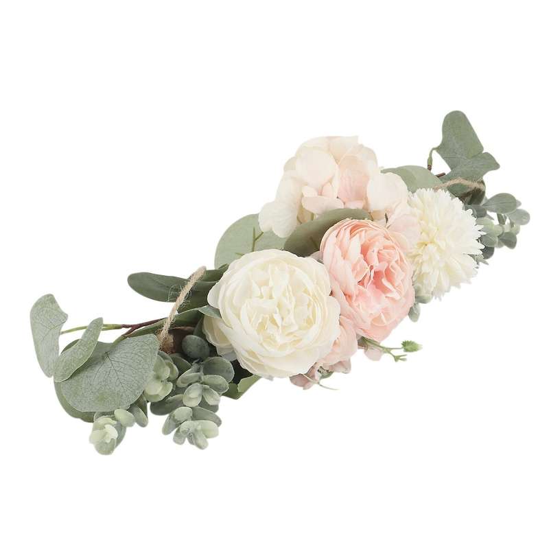 Floral Swag Boho Chic Style Handmade Flower with Eucalyptus Leaves