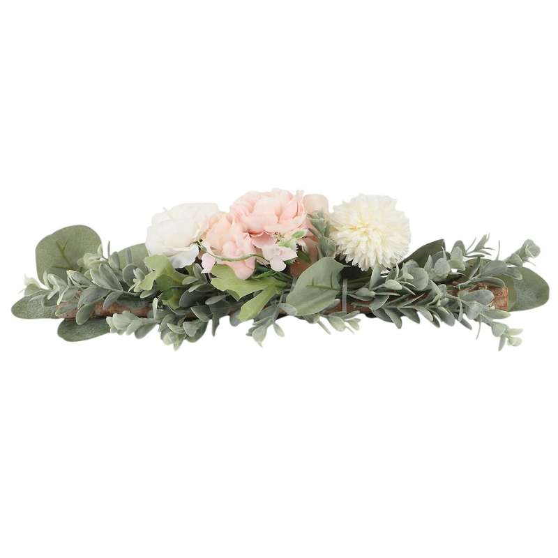Floral Swag Boho Chic Style Handmade Flower with Eucalyptus Leaves