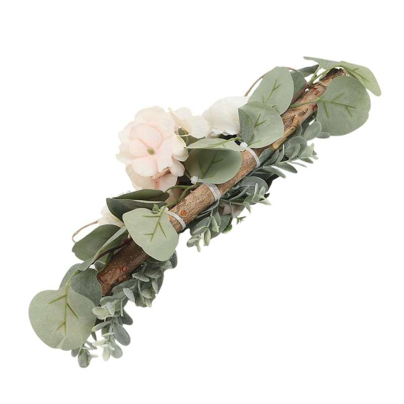 Floral Swag Boho Chic Style Handmade Flower with Eucalyptus Leaves