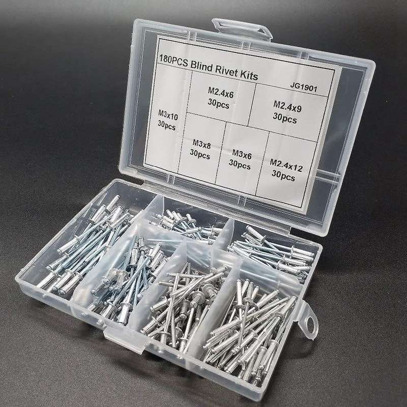 180pcs Nail Decoration Aluminium Blind Rivet Rivet Kits for Furniture