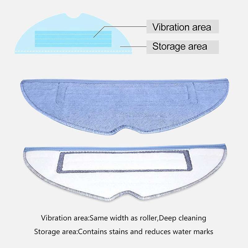 Microfiber Mop Cloth Pads Spare Parts for Roborock T7s T7s Plus S7