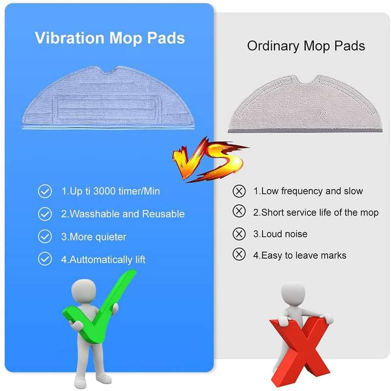 Microfiber Mop Cloth Pads Spare Parts for Roborock T7s T7s Plus S7