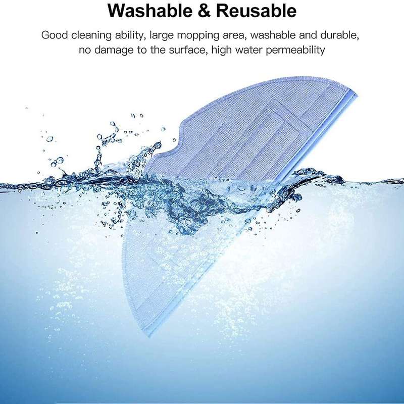Microfiber Mop Cloth Pads Spare Parts for Roborock T7s T7s Plus S7