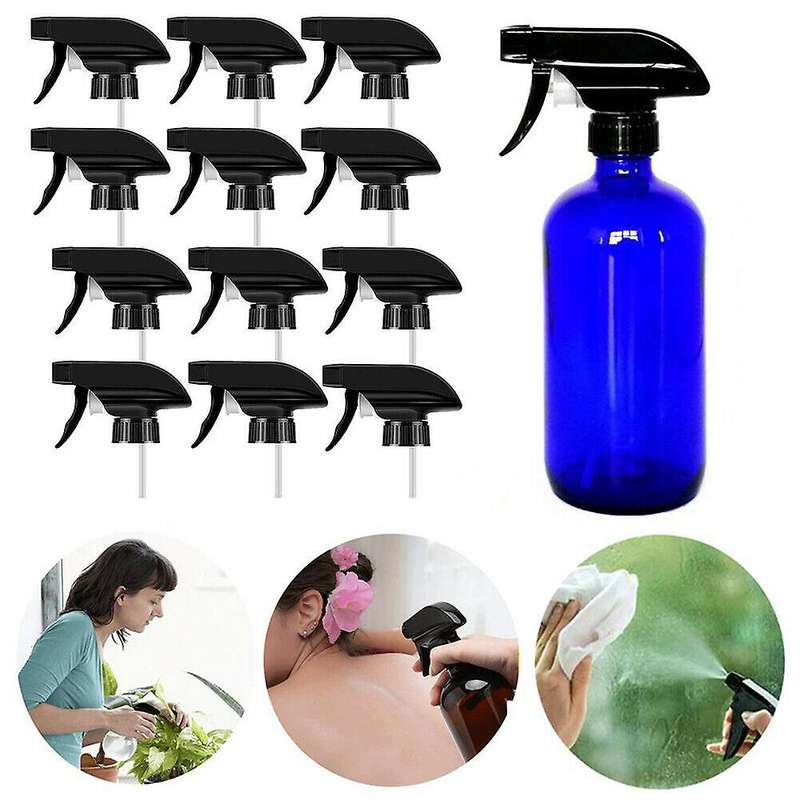 12 Pcs Trigger Sprayer Bottle Nozzle Head - 28/410 Neck Bottle Size