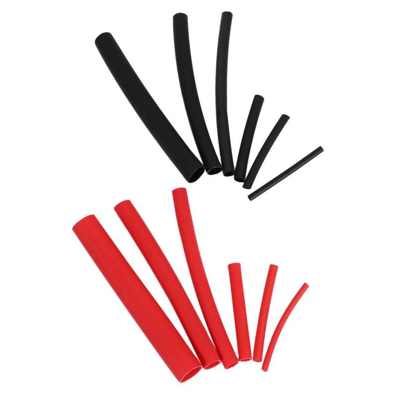 270pcs 3: 1 Shrink Ratio Dual Heat Shrink Tubing Tube Kit Black Red