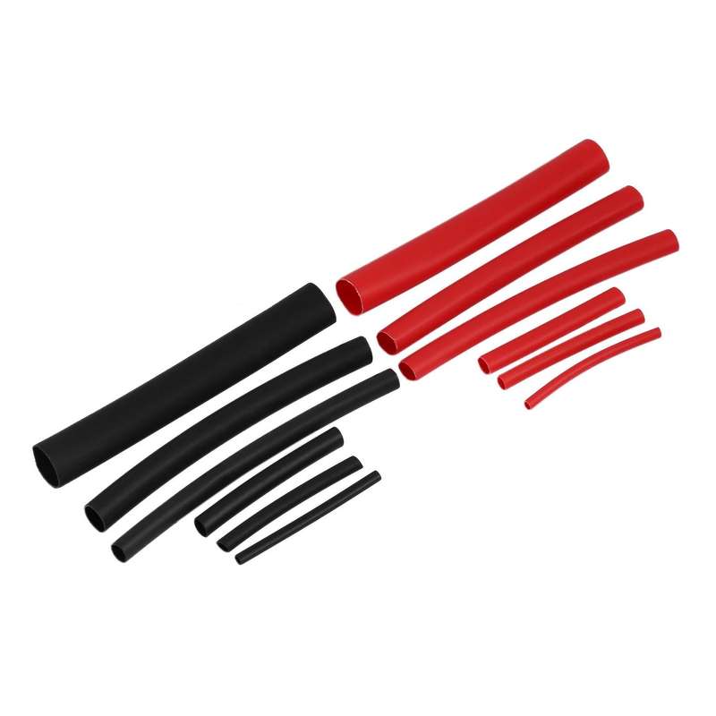 270pcs 3: 1 Shrink Ratio Dual Heat Shrink Tubing Tube Kit Black Red