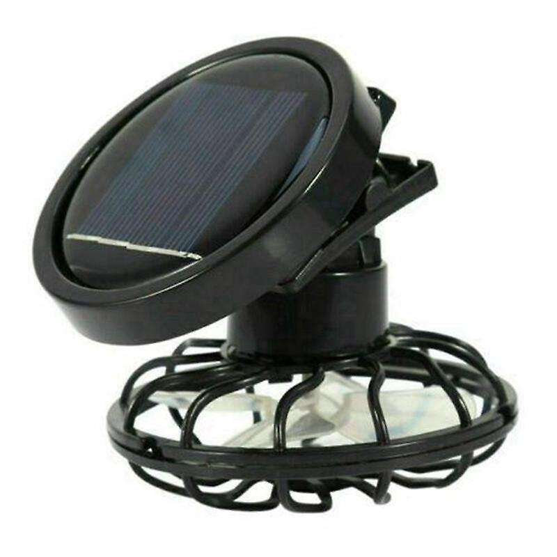 2pcs Portable Mini Solar Powered Fan Clip Climbing Cooling Fan