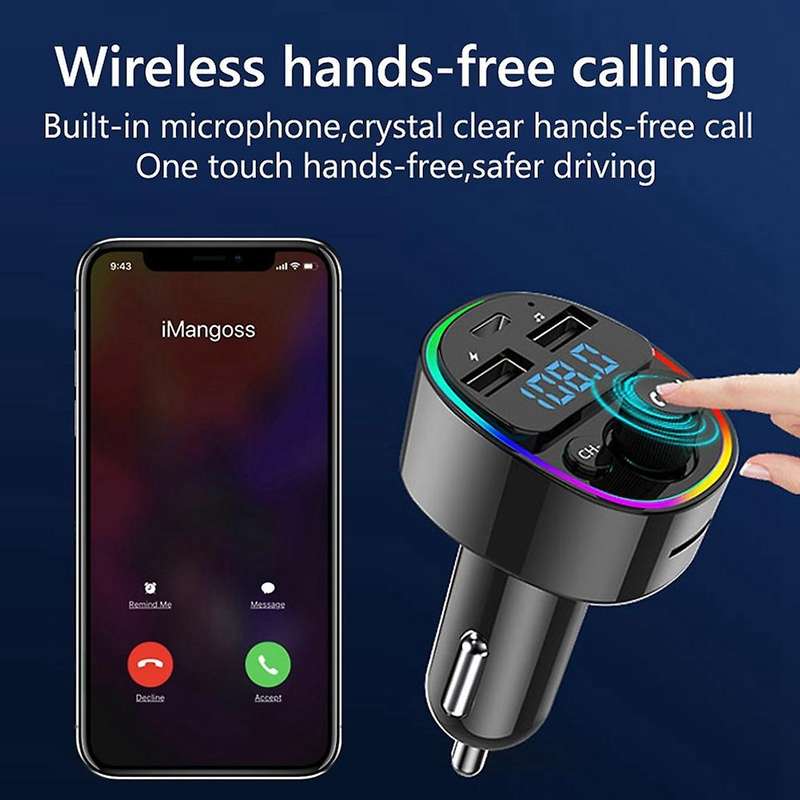 Car Bluetooth Player Adapter Handsfree U Disk Tf Card Lossless Music